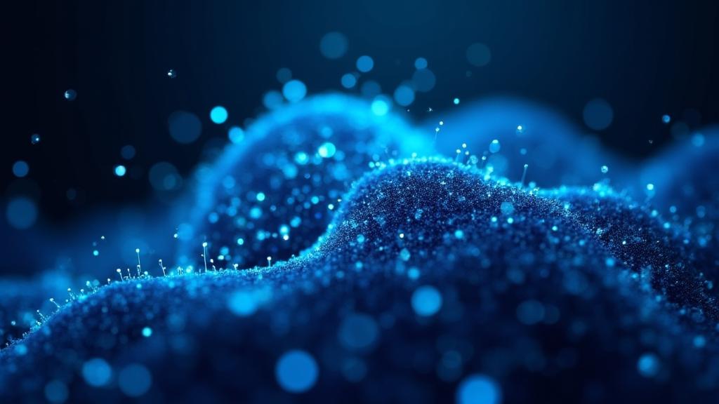 Visualización conceptual de algoritmos personalizados y flujo de datos